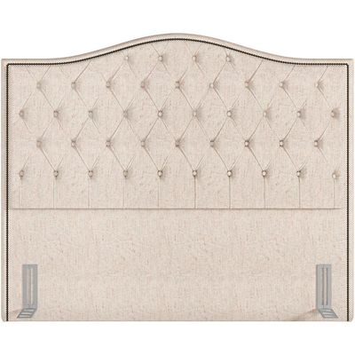 Cabeceira Cama Box Casal 140 cm P05 Grécia Linho Bege Claro - Lyam Decor