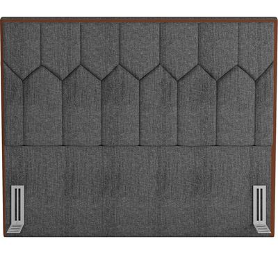 Cabeceira Cama Box Casal 140 cm P05 Londres Linho Cinza Escuro - Lyam Decor