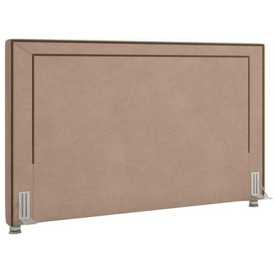Cabeceira Cama Box Casal King 195 cm P05 Berlim Veludo Bege - Lyam Decor