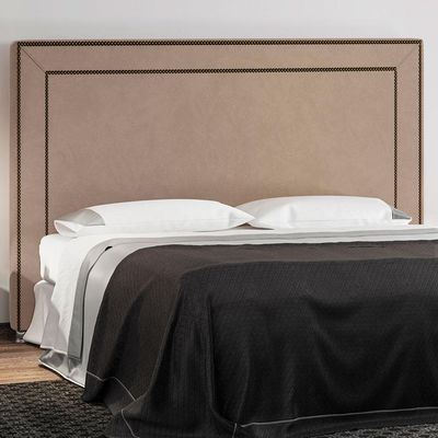 Cabeceira Cama Box Casal King 195 cm P05 Berlim Veludo Bege - Lyam Decor