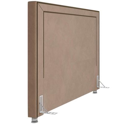 Cabeceira Cama Box Casal King 195 cm P05 Berlim Veludo Bege - Lyam Decor