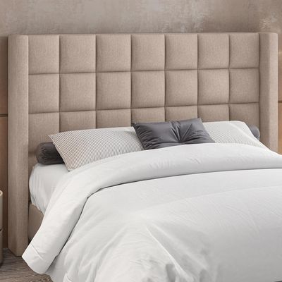 Cabeceira Cama Box Casal King 195 cm P05 Paris Linho Bege - Lyam Decor