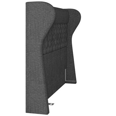 Cabeceira Cama Box Casal Queen 160 cm P05 Madrid Linho Cinza Escuro - Lyam Decor