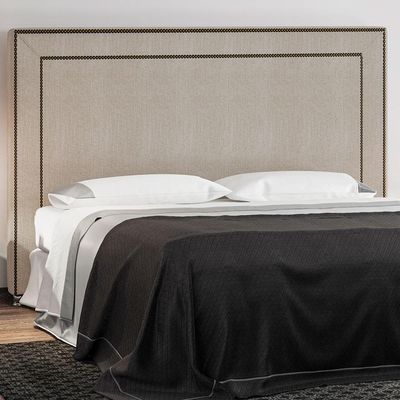 Cabeceira Cama Box Casal King 195 cm P05 Berlim Linho Creme - Lyam Decor