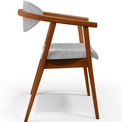 Kit 02 Poltronas Decorativa Para Sala De Estar E Recepção Cecília L02 Bouclê Cinza - Lyam Decor