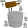 Poltrona Para Sala De Estar Decorativa Base Fixa Luara M03 Veludo Cinza - Lyam Decor