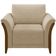 Poltrona Para Sala De Estar Decorativa Base Fixa Stefan M03 Linho Bege Escuro - Lyam Decor