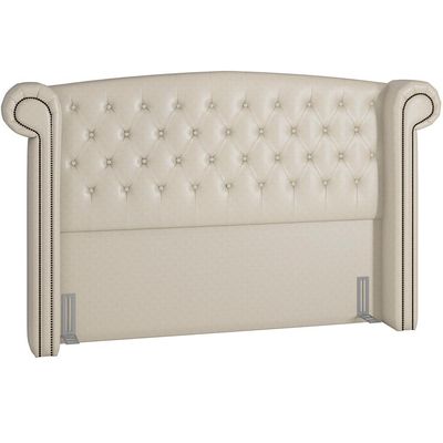 Cabeceira Cama Box Casal Queen 160 cm P05 Sofia Corino Branco - Lyam Decor