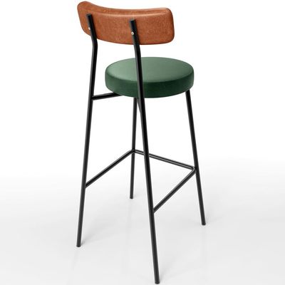 Banqueta Alta Bar Cozinha Sala De Jantar Milão L02 Couríssimo Camel Facto Verde - Lyam Decor