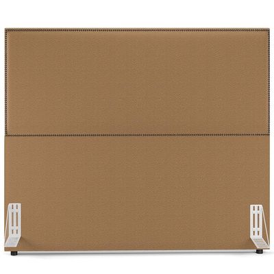 Cabeceira Box Casal Com Tachas 160 cm Vicenza L02 Bouclê Mostarda - Lyam Decor