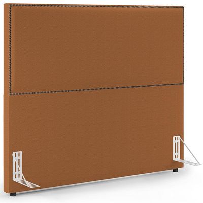 Cabeceira Cama Box Casal Com Tachas 140 cm Vicenza L02 Bouclê Terracota - Lyam Decor