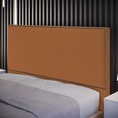 Cabeceira Cama Box Casal Com Tachas 140 cm Vicenza L02 Bouclê Terracota - Lyam Decor