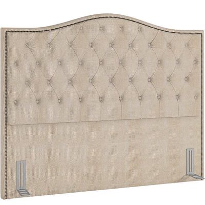 Cabeceira Cama Box Casal King 195 cm P05 Grécia Linho Creme - Lyam Decor