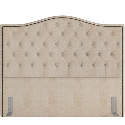 Cabeceira Cama Box Casal King 195 cm P05 Grécia Linho Creme - Lyam Decor