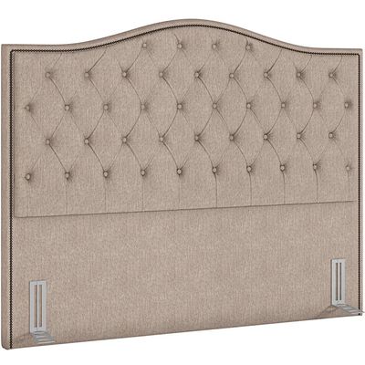 Cabeceira Cama Box Casal King 195 cm P05 Grécia Linho Bege - Lyam Decor