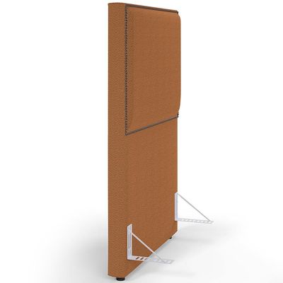 Cabeceira Cama Box Solteiro Com Tachas 100 cm Vicenza L02 Bouclê Terracota - Lyam Decor