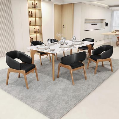 Kit 02 Cadeiras de Jantar e Estar Living Estofada Lince L02 Couríssimo Preto - Lyam Decor