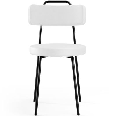 Kit 02 Cadeiras Decorativas Estofada Para Sala De Jantar Barcelona L02 Facto Branco - Lyam Decor
