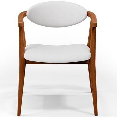 Kit 02 Poltronas Decorativas Para Sala de Estar Jantar Cecília L02 Facto Branco - Lyam Decor