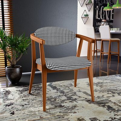 Kit 02 Poltronas Decorativas Para Sala de Estar Jantar Cecília L02 Pied Poule - Lyam Decor
