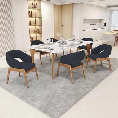 Kit 02 Cadeiras de Jantar e Estar Living Estofada Lince L02 Suede Preto - Lyam Decor
