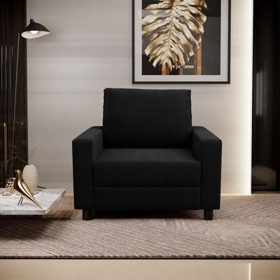 Kit 02 Poltronas Decorativa Para Sala De Estar E Recepção Malta L02 Bouclê Preto - Lyam Decor
