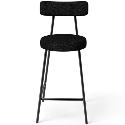 Kit 03 Banquetas Baixa Para Cozinha Sala De Jantar Bancada Milão L02 Linho Chumbo - Lyam Decor