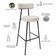 Kit 04 Banquetas Altas Bar Cozinha Sala De Jantar Em Aço Milão L02 Bouclê Creme - Lyam Decor