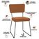 Kit 04 Cadeiras Decorativas Estofada Base De Aço Allana L02 Bouclê Terracota - Lyam Decor
