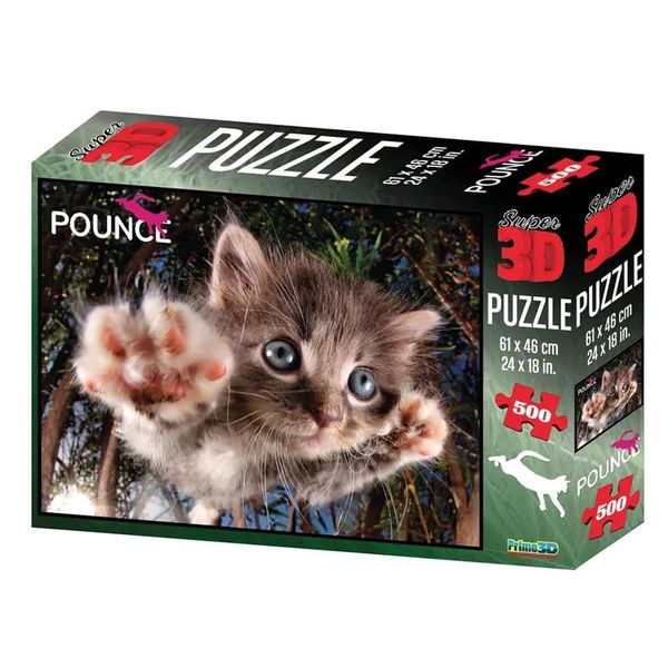 Quebra-Cabeça - Gato 3D - 500 peças - Multikids BR1051 Quebra-Cabeça - Gato 3D - 500 peças - Multikids BR1051