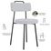 Kit 04 Cadeiras Decorativas Estofada Para Sala De Jantar Barcelona L02 Linho Cinza - Lyam Decor