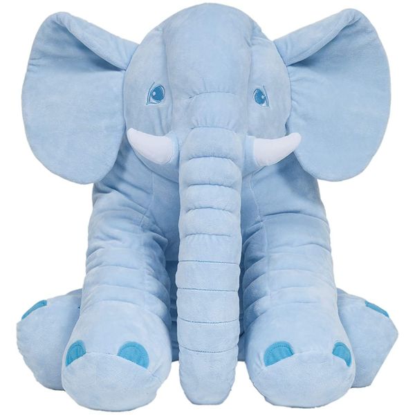Pelúcia Gigante - 60 Cm - Elefante Azul - Buba BUB7563