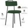 Kit 04 Cadeiras Decorativas Estofada Sala De Jantar Barcelona L02 Suede Verde Musgo - Lyam Decor