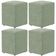 Kit 04 Puffs Quadrado Decorativo Sala De Estar L02 Bouclê Oliva - Lyam Decor