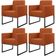 Kit 04 Poltronas Decorativas Sala Base Fixa Metal Helô L02 Tecido Terracota - Lyam Decor