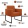Kit 04 Poltronas Decorativas Sala Base Fixa Metal Helô L02 Tecido Terracota - Lyam Decor