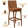 Kit 06 Banquetas Alta Para Cozinha Sala De Jantar Fixa Mila L02 Bouclê Terracota - Lyam Decor