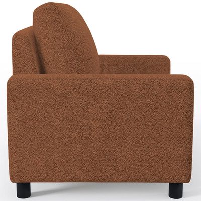 Poltrona Decorativa Para Sala De Estar E Recepção Malta L02 Bouclê Terracota - Lyam Decor