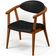 Poltrona Decorativa Para Sala de Estar Jantar Cecília L02 Couríssimo Preto - Lyam Decor