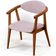Poltrona Decorativa Para Sala de Estar Jantar Cecília L02 Suede Rosê - Lyam Decor