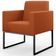 Poltrona Para Sala De Estar Base Fixa De Metal Helô L02 Tecido Terracota - Lyam Decor