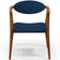 Poltrona Decorativa Para Sala de Estar Jantar Cecília L02 Suede Azul Marinho - Lyam Decor