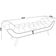 Puff Recamier Decorativo com Tachas 195 cm Santorini P05 Linho Creme - Lyam Decor