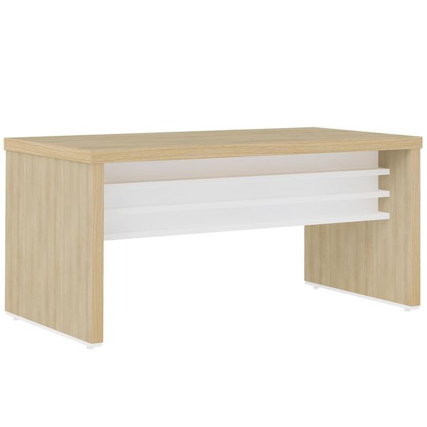 Mesa Para Escritório E Home Office Atria Executiva 158 Cm A02 Carvalho Branco - Lyam Decor