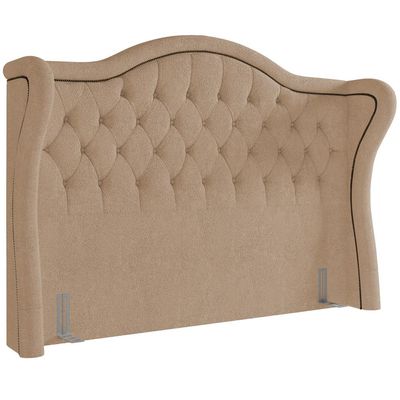 Cabeceira Cama Box Casal 160 cm P05 Lisboa Bouclê Mostarda - Lyam Decor