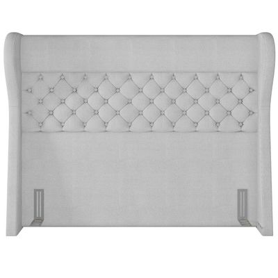 Cabeceira Cama Box King 195 cm P05 Madrid Linho Cinza - Lyam Decor