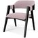 Cadeira Para Sala de Jantar Estar Living Estofada Suran L02 Preto Suede Rosê - Lyam Decor