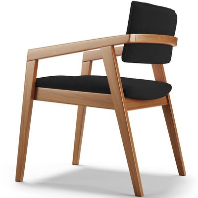 Cadeira Para Sala de Jantar Estar Living Giorgia B04 Bouclê Preto - Lyam Decor