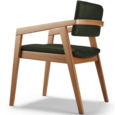 Cadeira Para Sala de Jantar Estar Living Giorgia B04 Couríssimo Verde Musgo - Lyam Decor