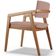 Cadeira Para Sala de Jantar Estar Living Giorgia B04 Linho Rosê - Lyam Decor